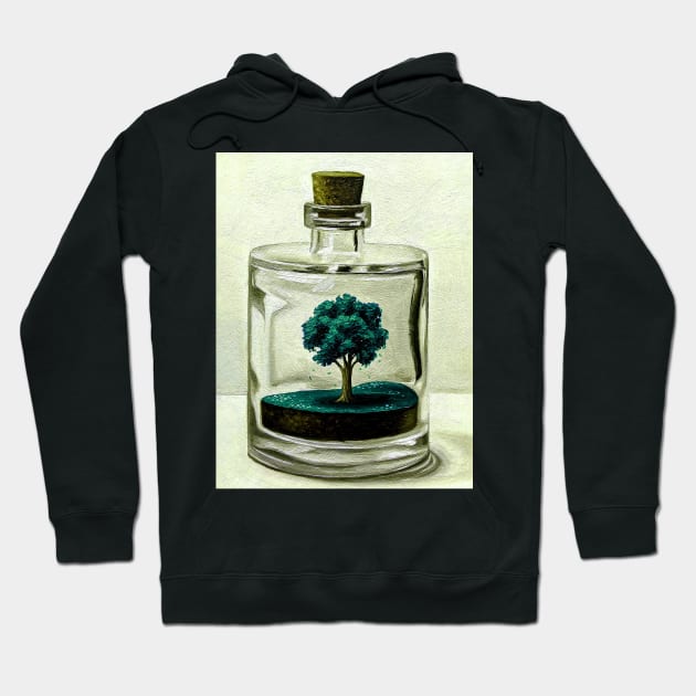 Unique tree of life in a decanter teal Hoodie by LukjanovArt